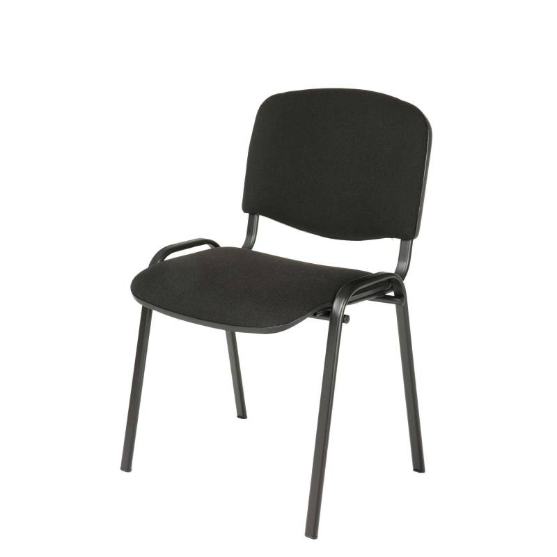 Comfort Basic kantinestol med sort stof og sort stel