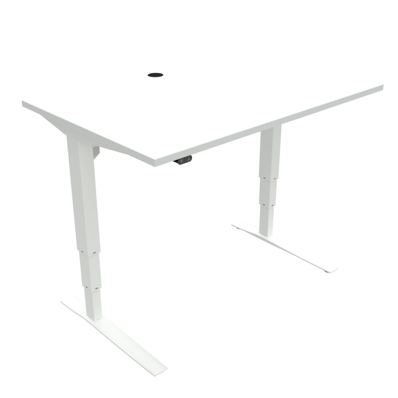 ConSet 501-43 hæve-sænke bord 120x80cm hvid med hvidt stel