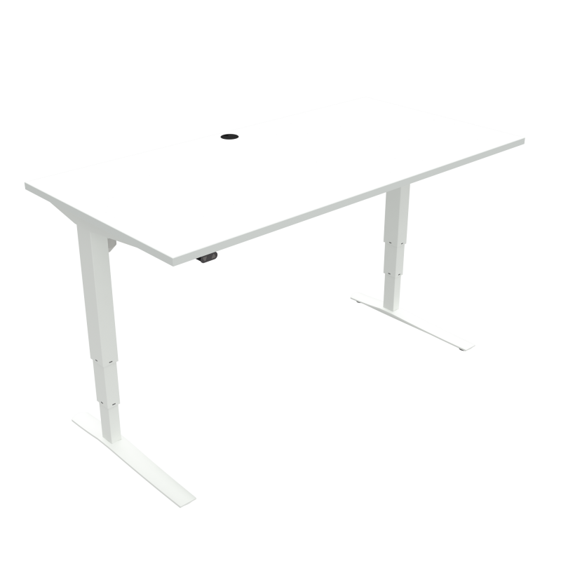 ConSet 501-43 hæve-sænke bord 160x80cm hvid med hvidt stel