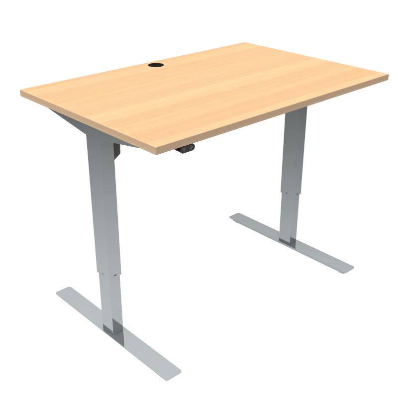 ConSet 501-47 hæve-sænke bord 120x80cm bøg med krom stel