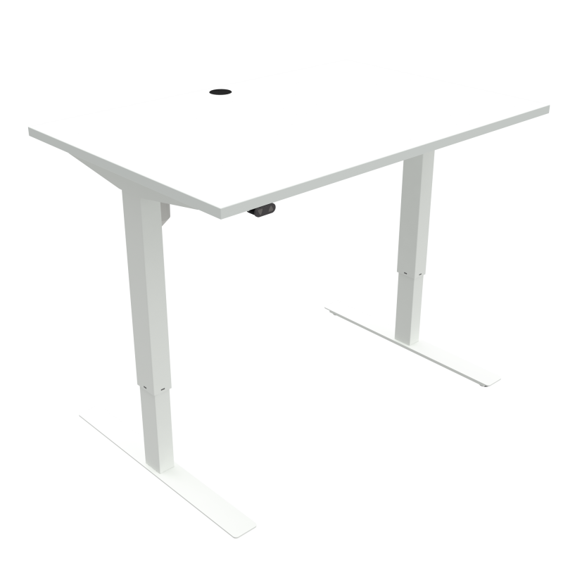 ConSet 501-47 hæve-sænke bord 120x80cm hvid med hvidt stel