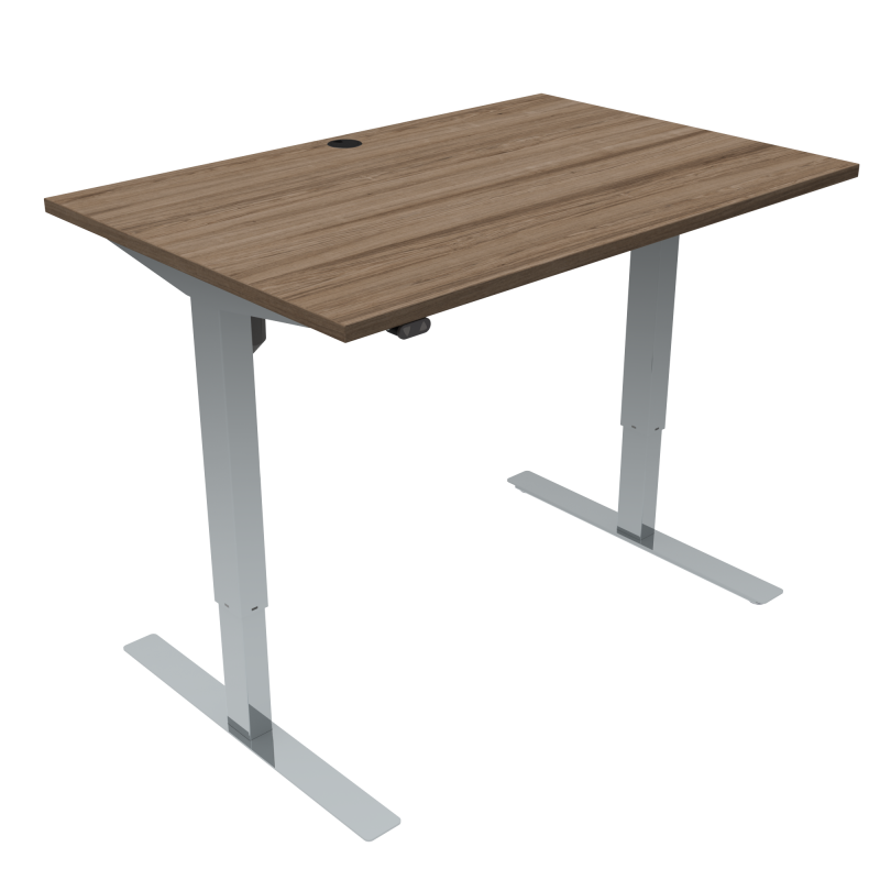 ConSet 501-47 hæve-sænke bord 120x80cm valnød med krom stel