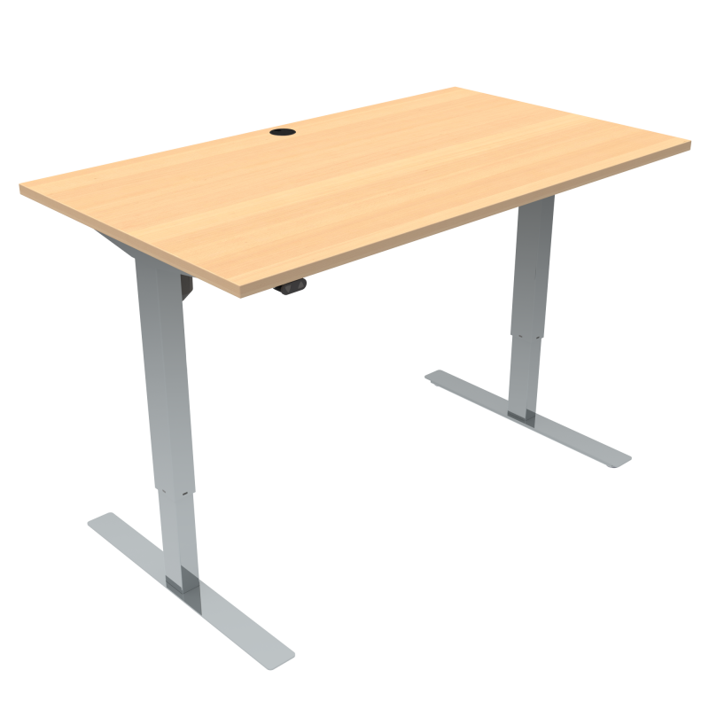 ConSet 501-47 hæve-sænke bord 140x80cm bøg med krom stel