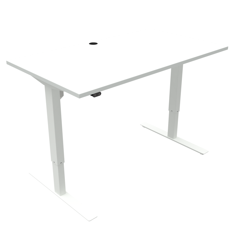 ConSet 501-47 hæve-sænke bord 140x80cm hvid med hvidt stel