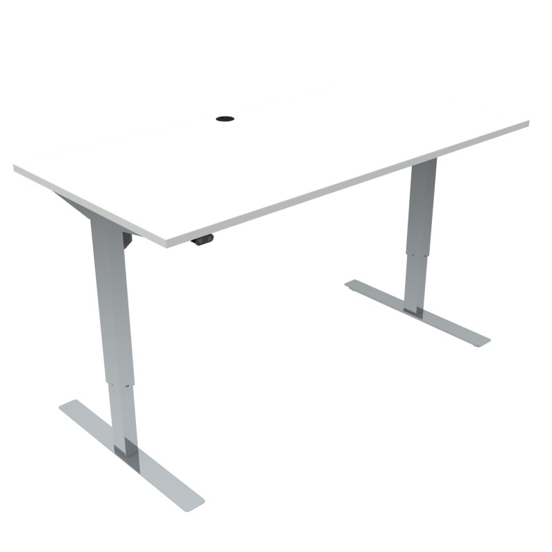 ConSet 501-47 hæve-sænke bord 160x80cm hvid med krom stel