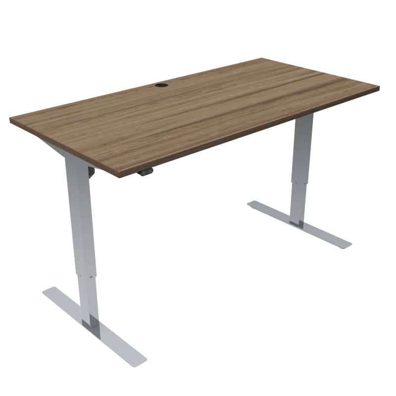 ConSet 501-47 hæve-sænke bord 160x80cm valnød med krom stel