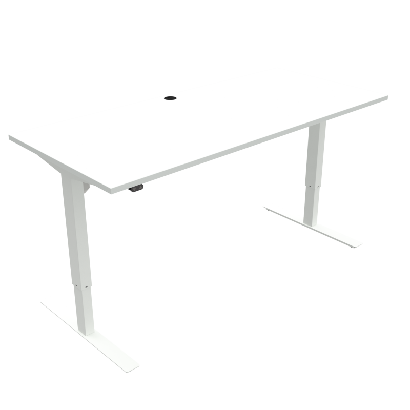 ConSet 501-47 hæve-sænke bord 180x80cm hvid med hvidt stel