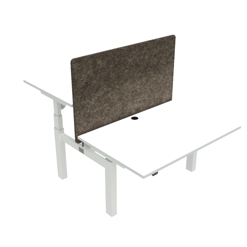 ConSet 501-88 dobbelt hæve-sænkebord 120x80 cm hvid med hvidt stel
