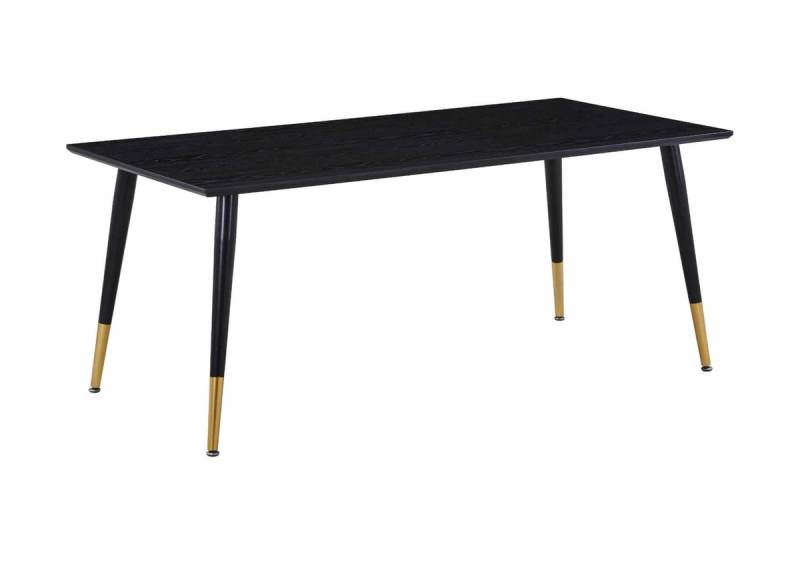 Dipp rektangulært spisebord 180x90 cm sort