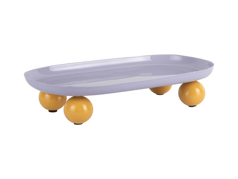 Double Funky bakke 16x6x2cm lilla og gul