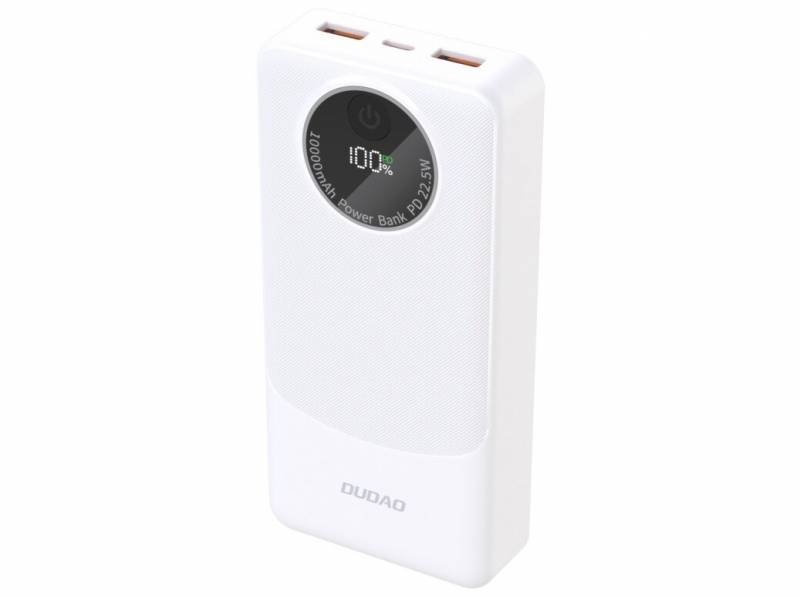Dudao K12Pro powerbank 20000mAh 22.5 Watt Hvid