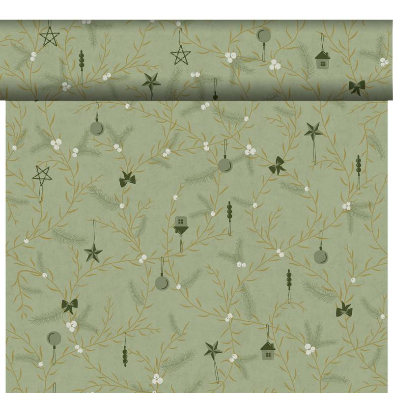 Dunicel kuvertløber Noel Pistachio 24x0,4m tete-a-tete bio flerfarvet