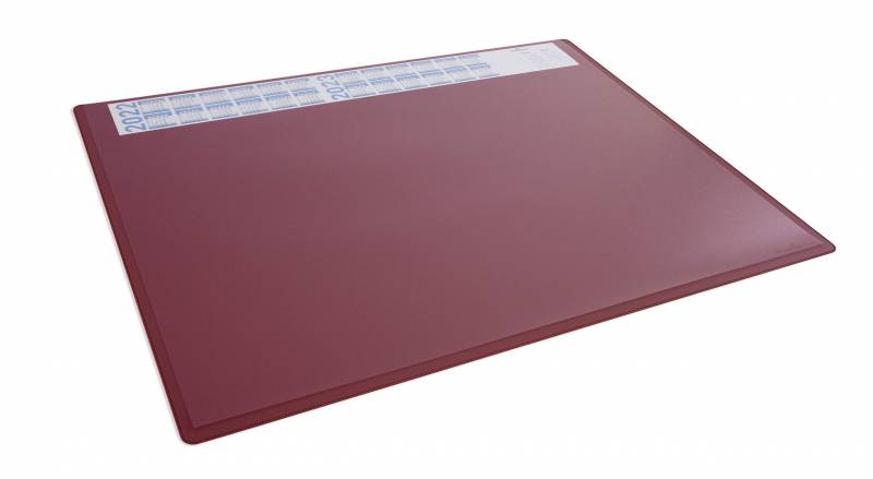 Durable skriveunderlag med lille årskalender 65x50cm rød
