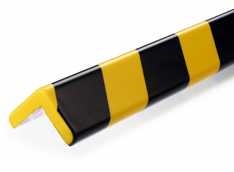 Durable fleksibel hjørnebeskytter selvklæbende C35 1m sort-gul