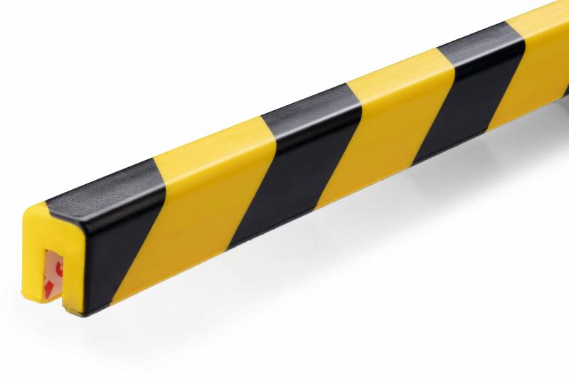 Durable fleksible kantbeskytter selvklæbende E8 1m sort-gul