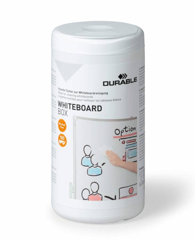 Durable Renseservietter Til Whiteboard, Bøtte Med 100 Stk
