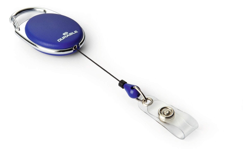 Durable Style Yoyo kortholder med plaststrop bl&aring; | Restsalg