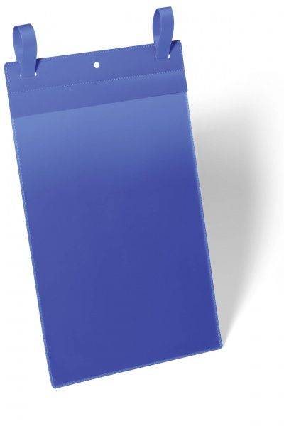 Durable lagerlomme med strop A4 højformat blå
