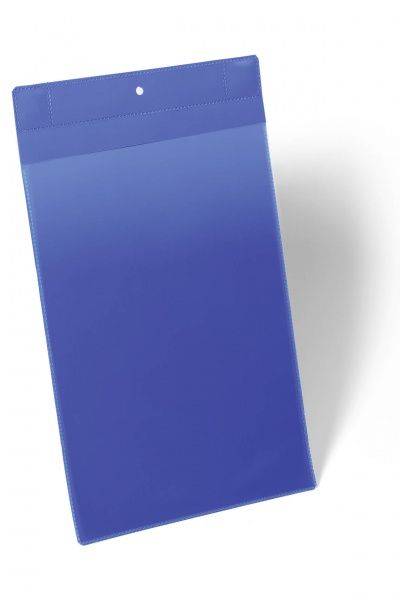 Durable lagerlomme med supermagnet A4 højformat blå