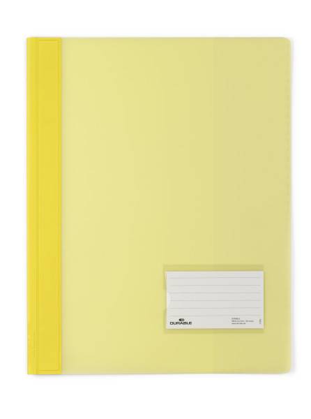 Duralux tilbudsmappe A4+ med plastlomme og indstik gul