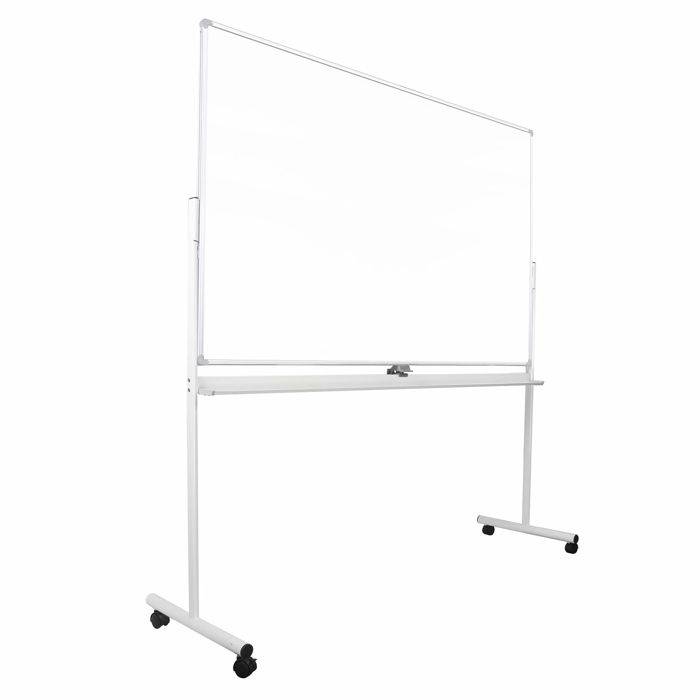 ECO Whiteboard tavle vendbart på hjul 180x120cm hvid