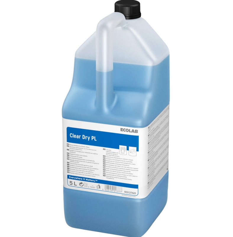 Ecolab Clear Dry PL afsp&aelig;ndingsmiddel til plastikservice 5 kg