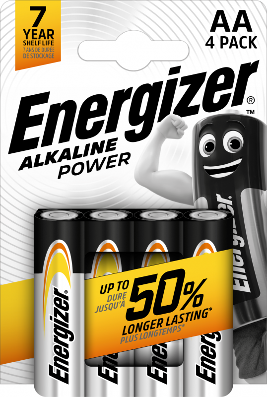 Energizer Power AA batterier LR6, 4 stk pakning