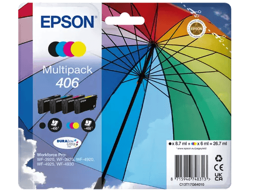 Epson T406 Multipack original bl&aelig;kpatron 4-farver