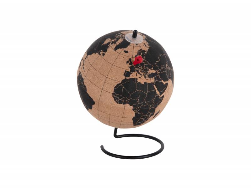 Globus Ø15cm kork sort