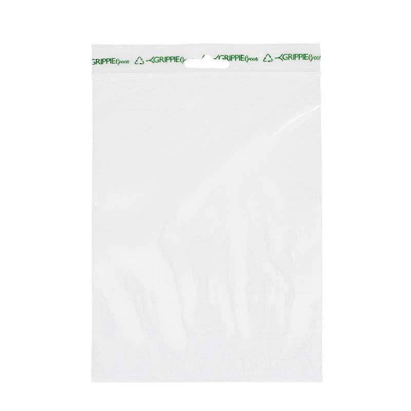 Grippie Green Bioplast lynl&aring;sposer 150x250mm 50my, 1000 stk