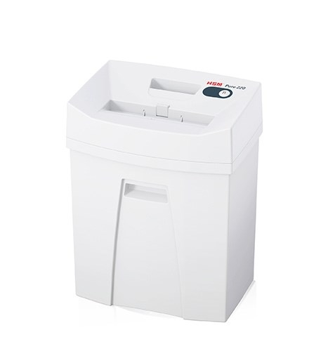 HSM Pure makulator 220 P2 3,9 strimler hvid
