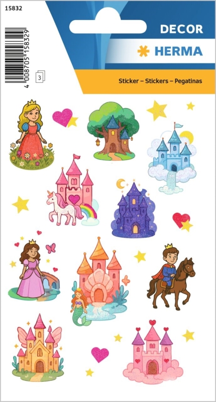 Herma stickers D&eacute;cor eventyr slotte 3 ark