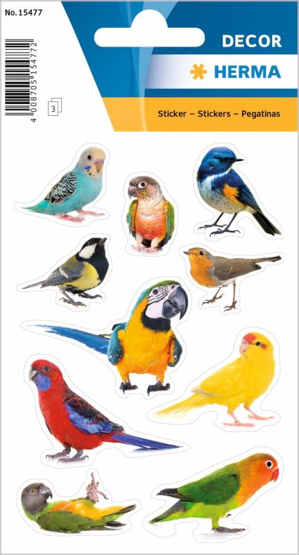 10 stk. Herma Stickers Decor Fugle, 3 Ark