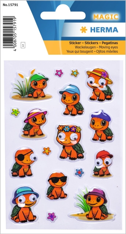 Herma stickers Magic skildpadder 1 ark