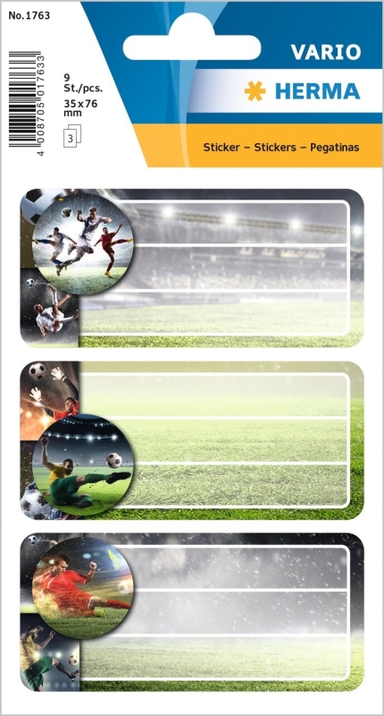 Herma stickers Vario skolebog fodbold 2 3 ark