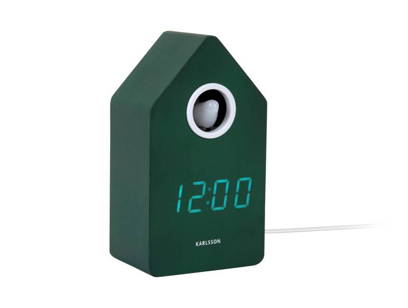 Karlsson Cuckoo LED v&aelig;kkeur 9x15,8x6cm gr&oslash;n