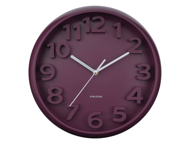 Karlsson Elevated Classic Numbers vægur Ø33,5cm lilla