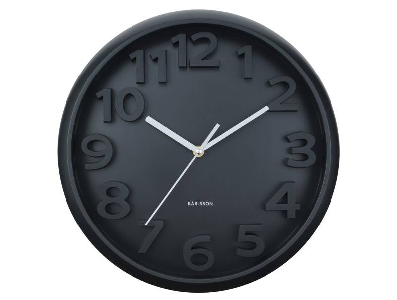 Karlsson Elevated Classic Numbers vægur Ø33,5cm sort