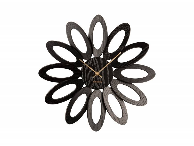 Karlsson Fiore vægur Ø40cm træfiner sort