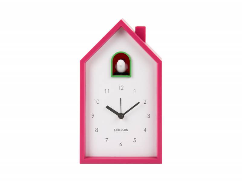 Karlsson Modern Cuckoo vægur 12x20x6cm pink