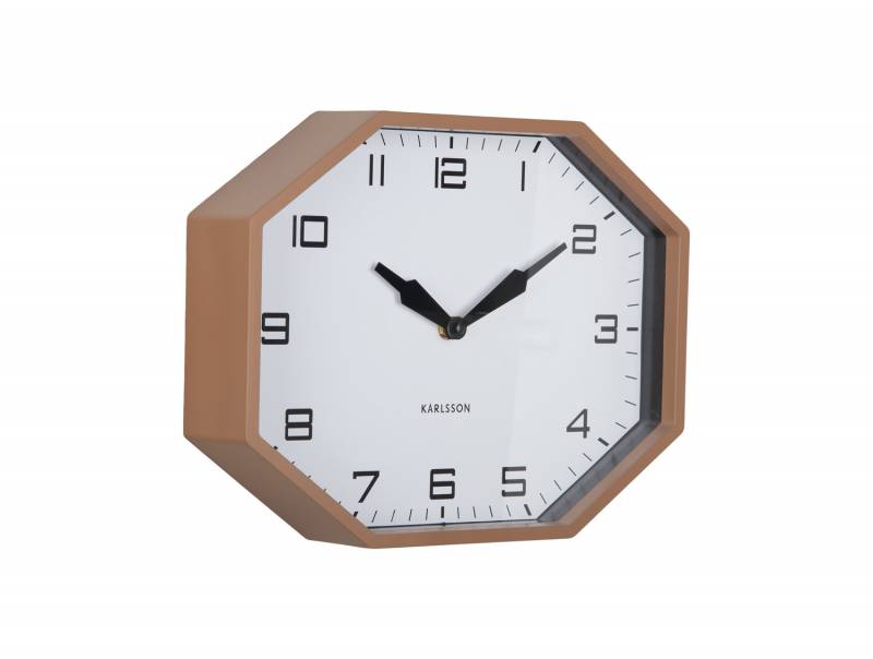 Karlsson Modern Factory Octagon vægur brun