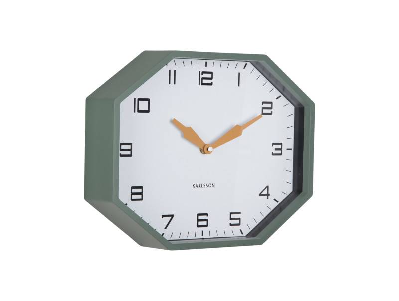 Karlsson Modern Factory Octagon vægur grøn