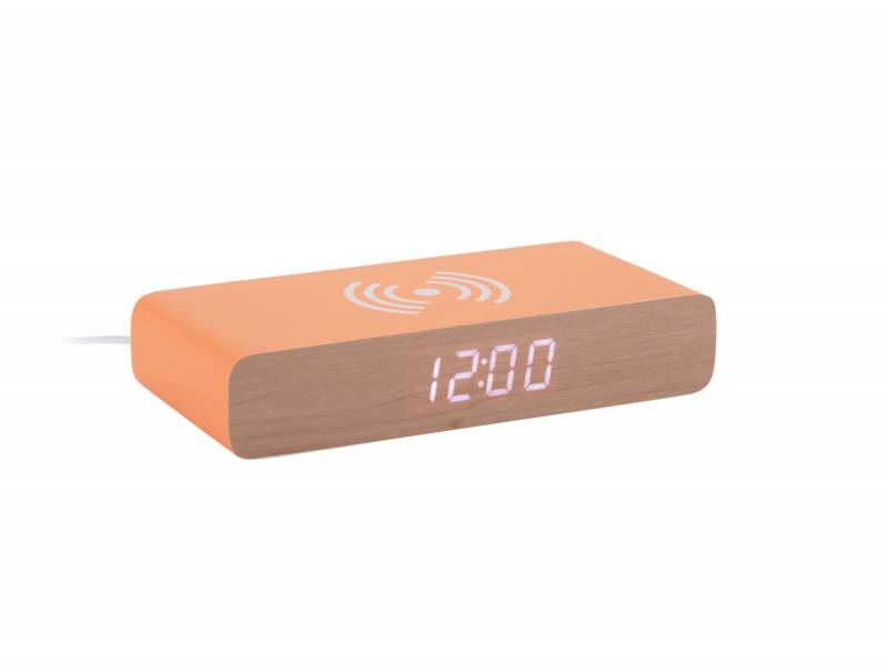 Karlsson Retro Flat LED vækkeur 7,6x3cm orange