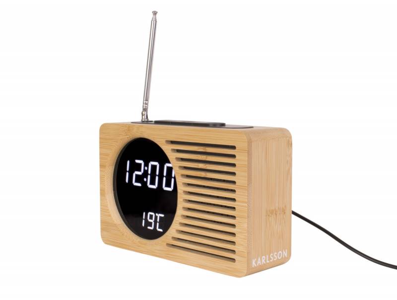 Karlsson Retro clockradio brun