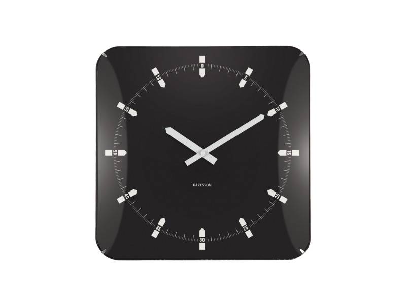 Karlsson vægur Sucinto Dome Square 35x35x4,5cm sort
