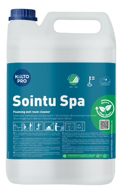 Kiilto Pro&nbsp;Sointu Spa skumreng&oslash;ring til v&aring;drum 5 liter Svanem&aelig;rket
