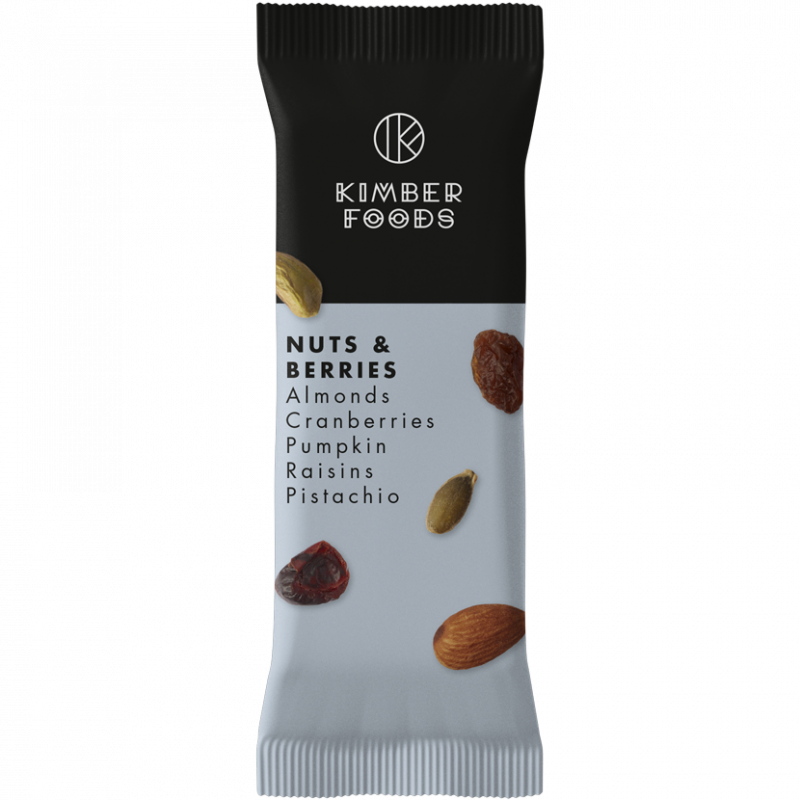 Kimber Foods nøddesnacks Nuts & Berries 45g