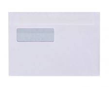 Konvolut M5 155x220mm 13432 DS hvid, med rude