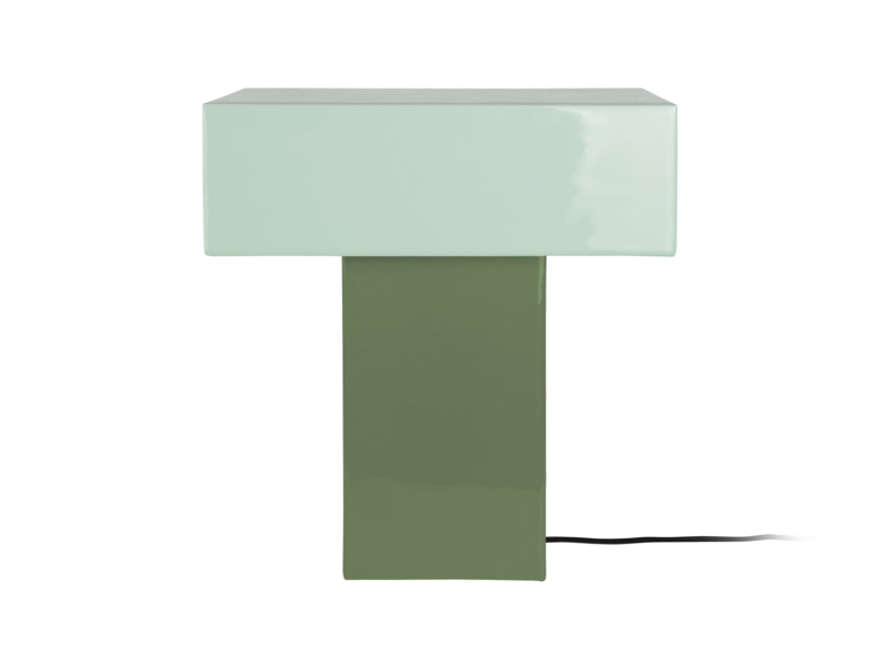Leitmotiv Grato Recto bordlampe 15x35cm gr&oslash;n