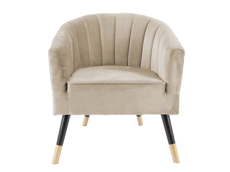 Leitmotiv Royal loungestol med velvet stof brun